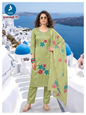 Kaya Kurti Atrangi 3 Piece Kurti Pant with  Dupatta Size wise Combo Set