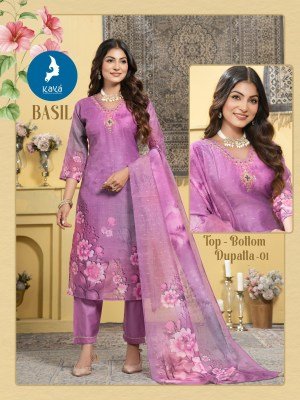 Kaya Kurti Basil Straight Cut Chanderi Digital Print Suit Set with Jari Butti Bottom And Dupatta Wholesale kurtis catalogs