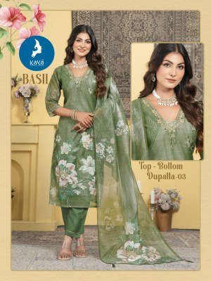 Kaya Kurti Basil Straight Cut Chanderi Digital Print Suit Set with Jari Butti Bottom And Dupatta Wholesale kurtis catalogs