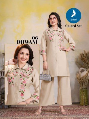 Kaya Kurti Dhwani 2 Piece Co-ord Kurti Catalogs Set Roman Silk Top And Bottom Wholesale kurtis catalogs