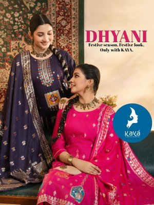 Kaya Kurti Dhyani 3 Piece Set Kurti Catalogs Chanderi Jacquard Top And Dupatta Wholesale kurtis catalogs