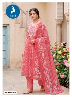 Kaya Kurti Fariha 3 Piece Cotton Anarkali Kurti Set with Dupatta (M–5XL) fancy Anarkali suit catalogs
