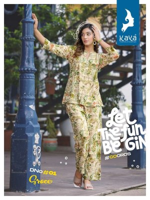 Kaya Kurti Grace Rayon western co Ord sets collection   kurtis catalogs