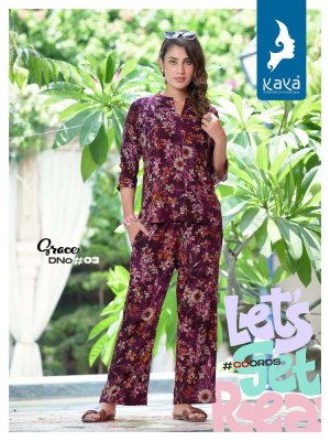Kaya Kurti Grace Rayon western co Ord sets collection   kurtis catalogs