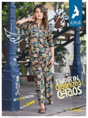 Kaya Kurti Grace Rayon western co Ord sets collection   kurtis catalogs