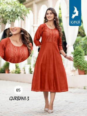 Kaya Kurti Gurbani Vol 3 Silky Slub Anarkali Stylish wholesale Kurti catalogue  kurtis catalogs