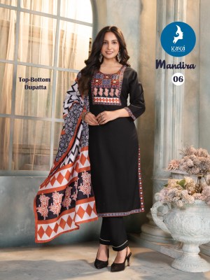 Kaya Kurti Mandhira Straight Cut Digital Print Kurti Pant And Dupatta Wholesale   kurtis catalogs