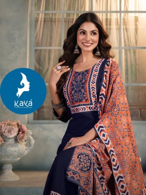 Kaya Kurti Mandhira Straight Cut Digital Print Kurti Pant And Dupatta Wholesale   kurtis catalogs