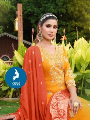 Kaya Kurti Panshri Designer Straight Cut Kurti  Rayon Dobby Top  Rayon Bottom  Chanderi Jacquard Dupatta Wholesale kurtis catalogs