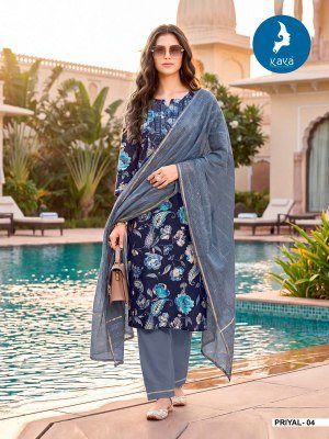 Kaya Kurti Priyal Rayon Foil Straight Cut Kurti Set with Chanderi Sequence Dupatta (M–5XL) kurti pant with dupatta Catalogs