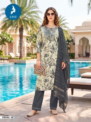 Kaya Kurti Priyal Rayon Foil Straight Cut Kurti Set with Chanderi Sequence Dupatta (M–5XL) kurti pant with dupatta Catalogs