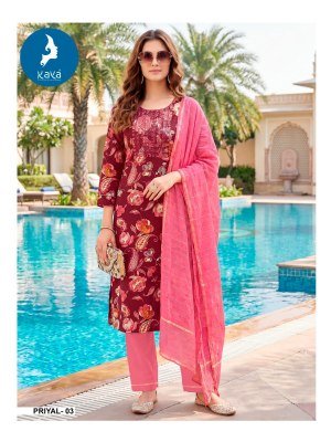 Kaya Kurti Priyal Rayon Foil Straight Cut Kurti Set with Chanderi Sequence Dupatta (M–5XL) kurti pant with dupatta Catalogs
