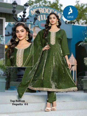 Kaya Lucy Collection Roman Glass Anarkali Suit Set Party Wear readymade suit catalogs