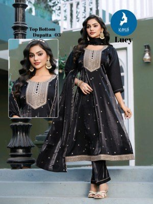 Kaya Lucy Collection Roman Glass Anarkali Suit Set Party Wear readymade suit catalogs