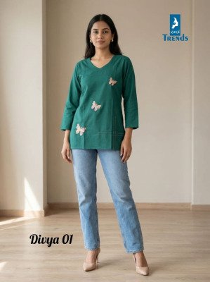 Kaya Trends Divya Dhabu Cotton Short Top 6 Colour Mix Combo Set wholesale catalogs