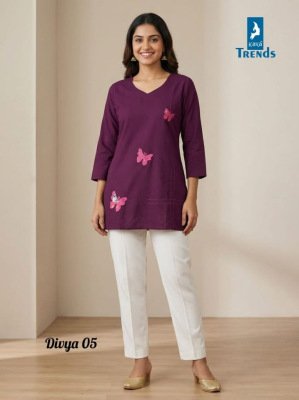 Kaya Trends Divya Dhabu Cotton Short Top 6 Colour Mix Combo Set kurtis catalogs