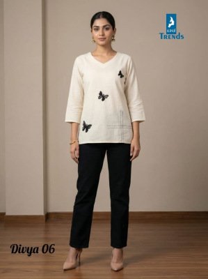 Kaya Trends Divya Dhabu Cotton Short Top 6 Colour Mix Combo Set kurtis catalogs