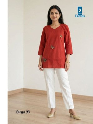 Kaya Trends Divya Dhabu Cotton Short Top 6 Colour Mix Combo Set kurtis catalogs