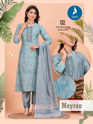 Kaya by Mayra fancy straight kurti pant and dupatta catalogue at amaviexpo readymade suit catalogs