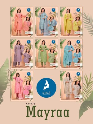 Kaya by Mayra fancy straight kurti pant and dupatta catalogue at amaviexpo readymade suit catalogs