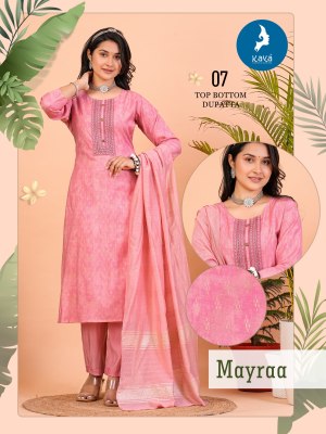 Kaya by Mayra fancy straight kurti pant and dupatta catalogue at amaviexpo readymade suit catalogs