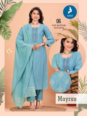 Kaya by Mayra fancy straight kurti pant and dupatta catalogue at amaviexpo readymade suit catalogs