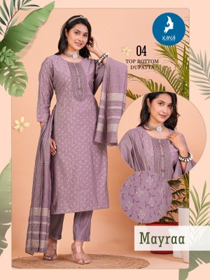 Kaya by Mayra fancy straight kurti pant and dupatta catalogue at amaviexpo readymade suit catalogs