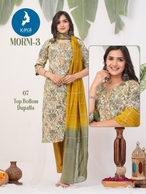Kaya by Morni 3 chanderi foil printed fancy readymade suit catalogue at affordable rate readymade suit catalogs