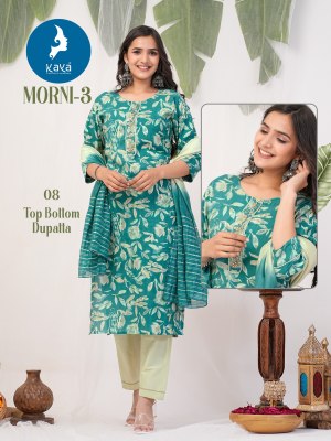 Kaya by Morni 3 chanderi foil printed fancy readymade suit catalogue at affordable rate readymade suit catalogs