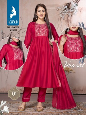Kaya kurti present virasat designer nayra cut kurti with bottom and dupatta catalogue readymade suit catalogs
