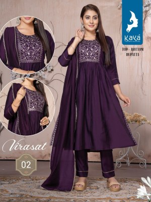 Kaya kurti present virasat designer nayra cut kurti with bottom and dupatta catalogue readymade suit catalogs