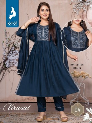 Kaya kurti present virasat designer nayra cut kurti with bottom and dupatta catalogue readymade suit catalogs