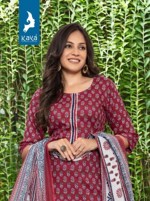 Kaya kurti presents mosoon rayon printed Kurti pants and dupatta set catalogue wholesale rate  kurtis catalogs