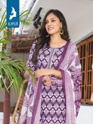 Kaya kurti presents mosoon rayon printed Kurti pants and dupatta set catalogue wholesale rate  kurtis catalogs