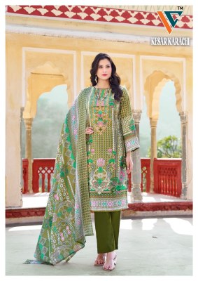 Kesar Karachi vol 1 by Vandana Lawn Cotton Printed dress material catalogue at low price dress material catalogs
