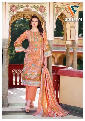 Kesar Karachi vol 1 by Vandana Lawn Cotton Printed dress material catalogue at low price dress material catalogs