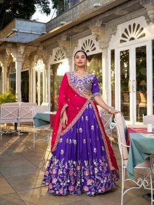 Keshvi Premium Vichitra Silk Embroidered Lehenga Choli Set with Sequins Dupatta wholesale catalogs