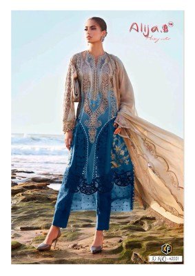 Keval Fab Alija.B Vol. 42 Pure Heavy Lawn Cotton Kurti Pant with Mal Mal Cotton Dupatta kurti pant with dupatta Catalogs