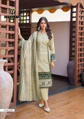 Keval Fab Jazmin Vol 2 Premium Designer Suit  Exclusive Embroidered Self Work Unstitched Cotton Suit Set Collection Wholesale dress material catalogs