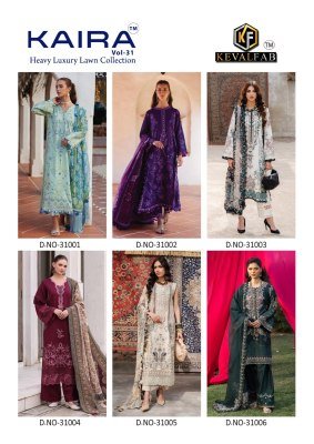 Keval Fab Kaira Vol 31 Cotton Kurti Pant Set with Malmal Dupatta (M–4XL) Karachi suits catalogs