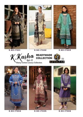 Keval Fab Kasha Vol 17 Exclusive Karachi Collection With Expansive Desinger Kurti Pant And Dupatta Wholesale  kurtis catalogs