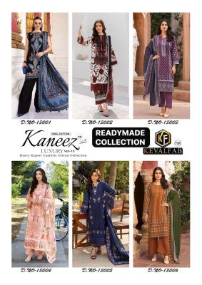 Keval Fab Luxury Kaneez Vol 13 Heavy Lawn Cotton Kurti Pant with Cotton Dupatta Set kurti pant with dupatta Catalogs