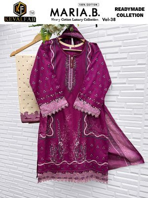 Keval Fab Maria B Vol 38 Heavy Cotton Print Readymade Wholesale Kurtis Set readymade suit catalogs
