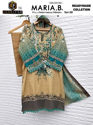 Keval Fab Maria B Vol 38 Heavy Cotton Print Readymade Wholesale Kurtis Set readymade suit catalogs