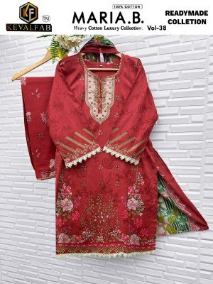 Keval Fab Maria B Vol 38 Heavy Cotton Print Readymade Wholesale Kurtis Set readymade suit catalogs