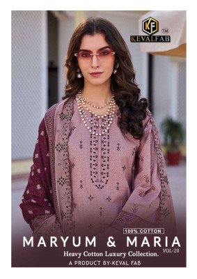 Keval Fab Maryum Maria Vol 20 Pure Cotton Readymade Suit 