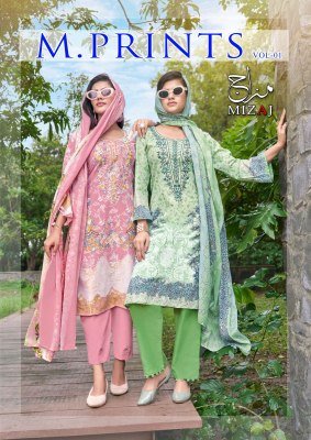 Keval Fab Mizaj M Prints Vol 1 Premium Soft Cotton Embroidered Dress Material Wholesale Keval fab