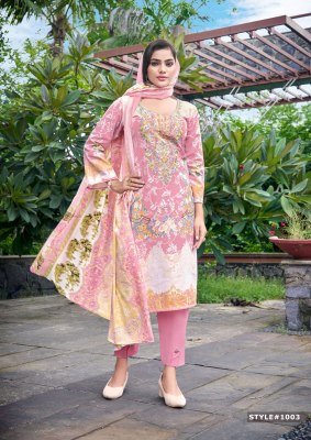 Keval Fab Mizaj M Prints Vol 1 Premium Soft Cotton Embroidered Dress Material Wholesale dress material catalogs