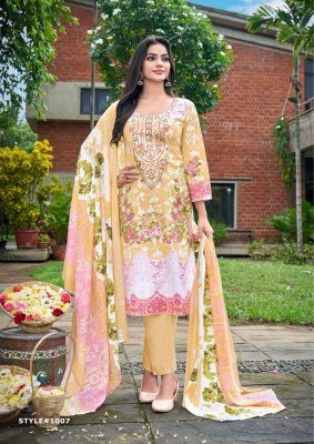 Keval Fab Mizaj M Prints Vol 1 Premium Soft Cotton Embroidered Dress Material Wholesale dress material catalogs