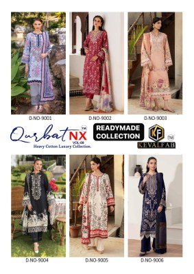 Keval Fab Qurbat NX Vol-9 Heavy Cotton Readymade Suit Collection kurti pant with dupatta Catalogs